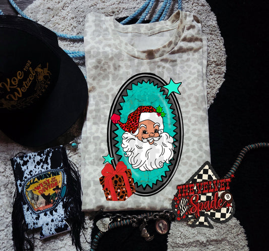 TURQUOISE SANTA TEE