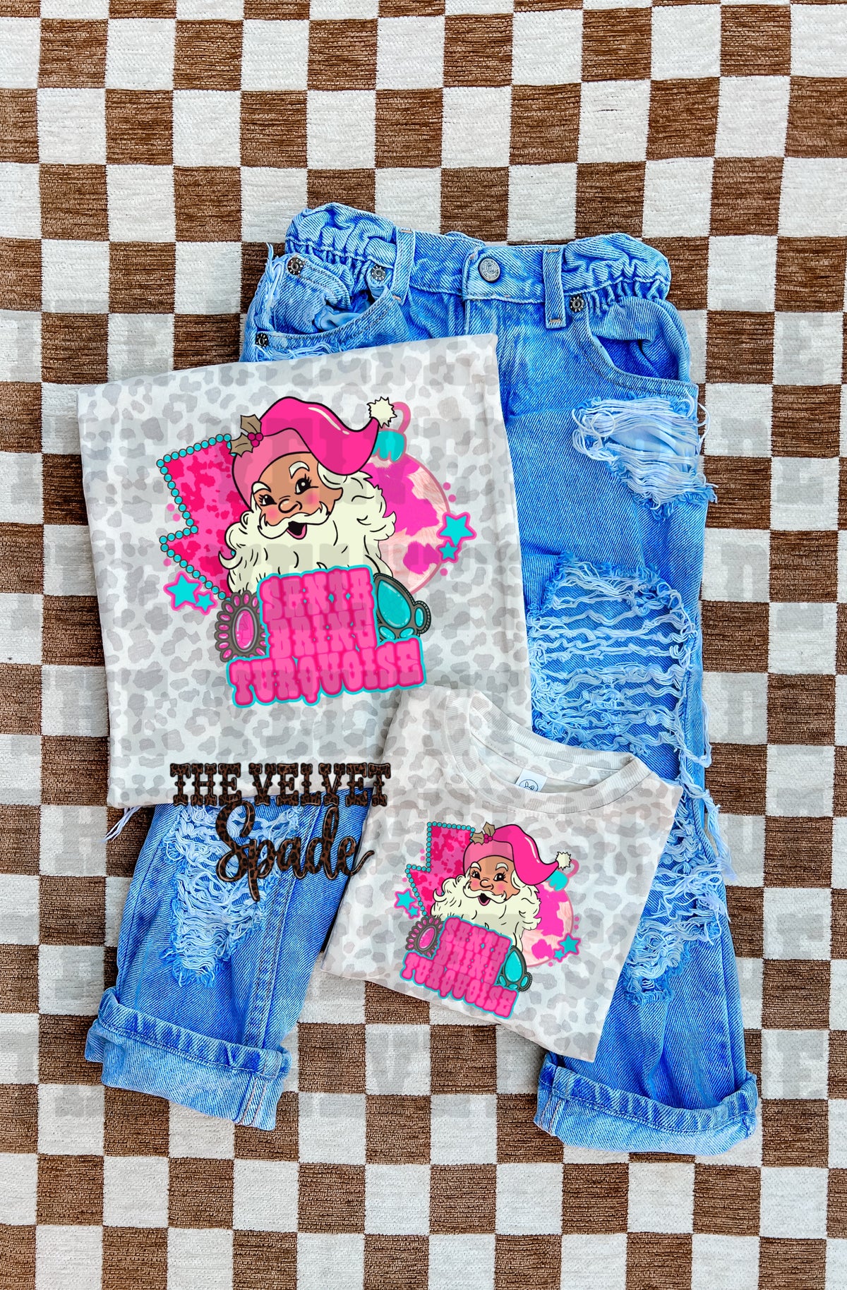SANTA BRING TURQUOISE TEE