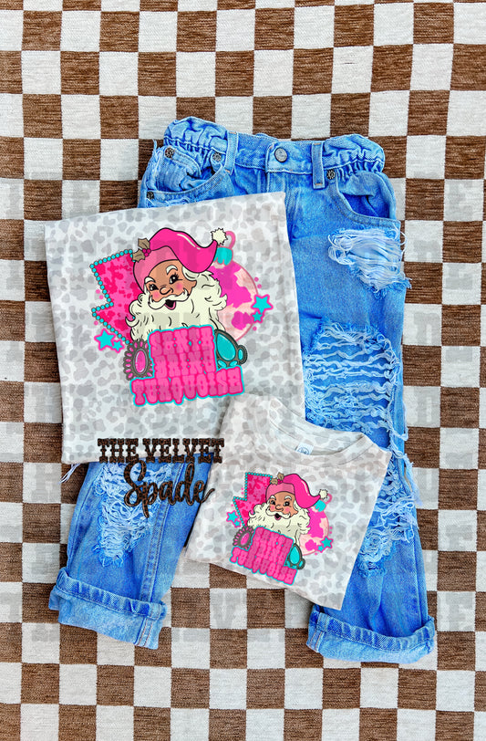 SANTA BRING TURQUOISE TEE