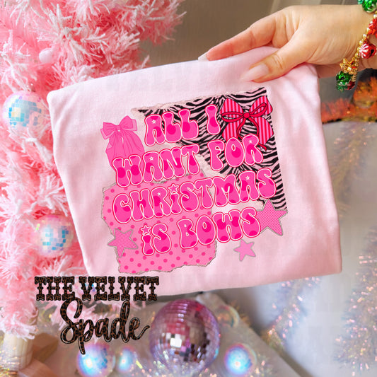 BOW CHRISTMAS TEE